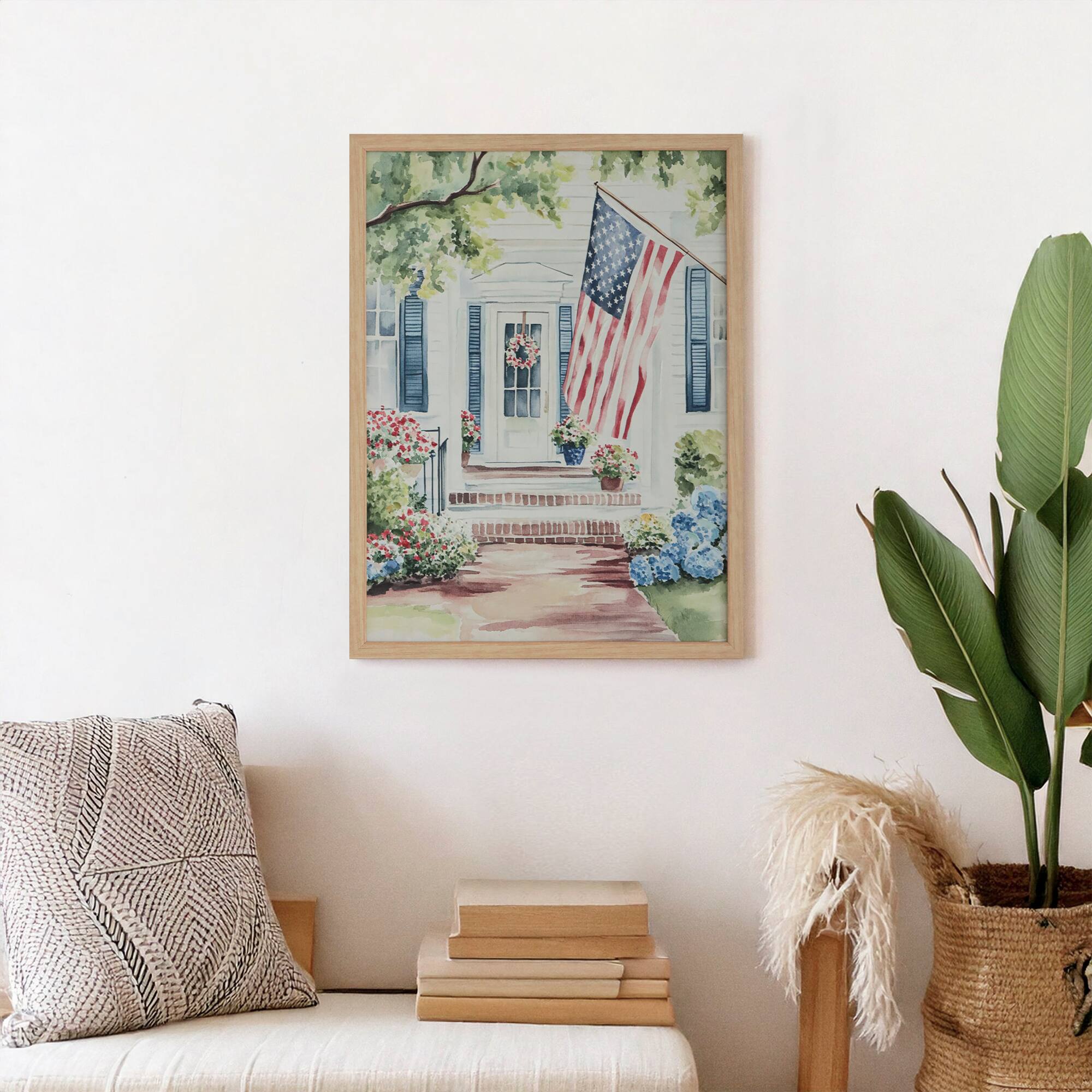 Red, White & Blue 24" Patriotic Home Canvas Wall Décor by Celebrate It™